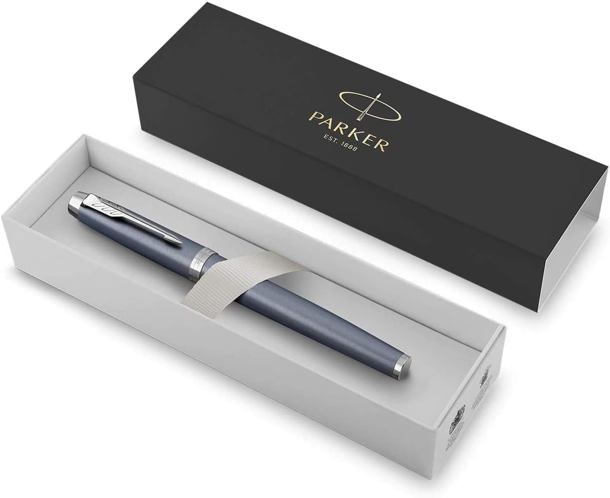 Stylo Roller Parker IM - Coffret Cadeau, Gris Bleu Clair – Image 4
