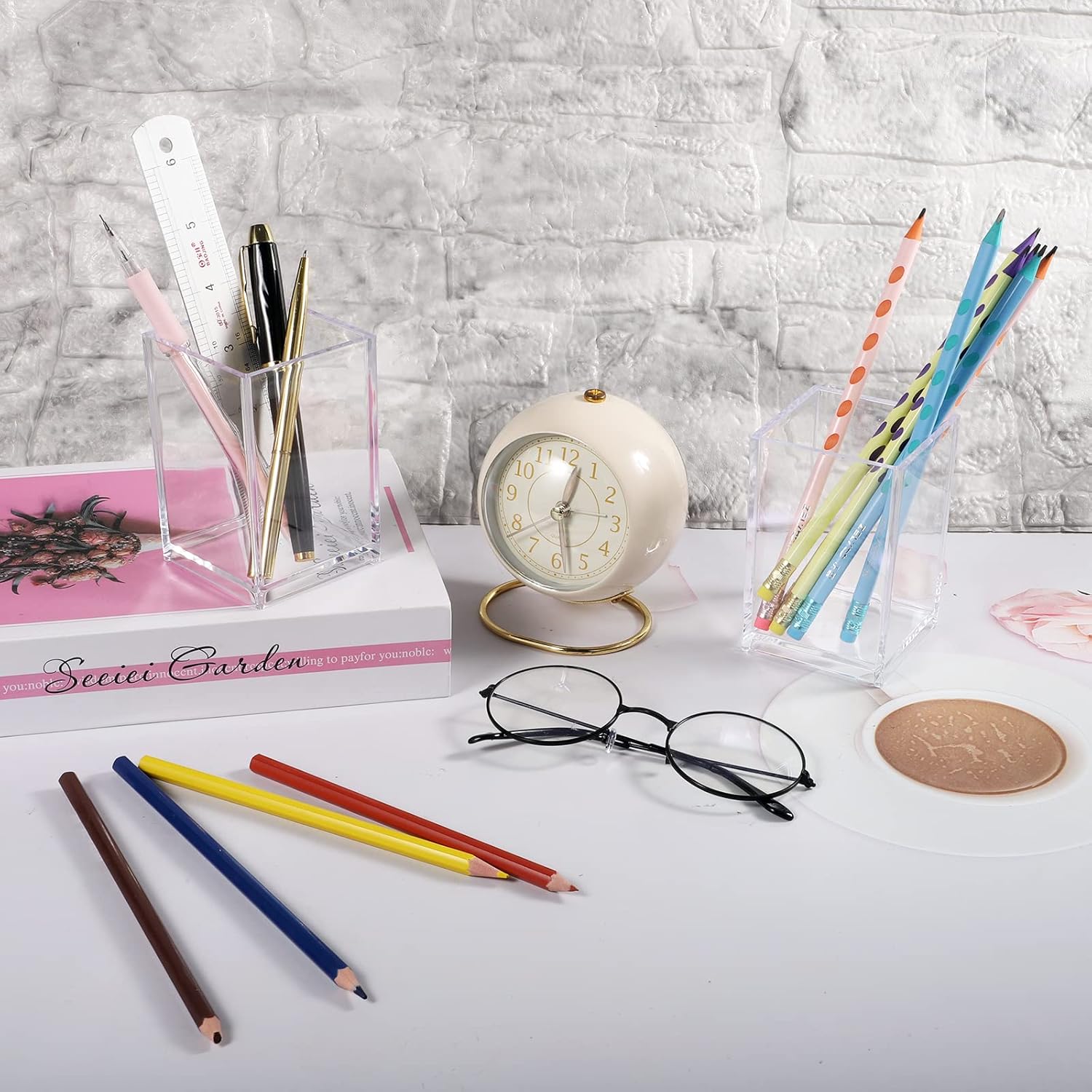 Pot à Crayons Transparent XREE - Organiseur de Bureau – Image 8