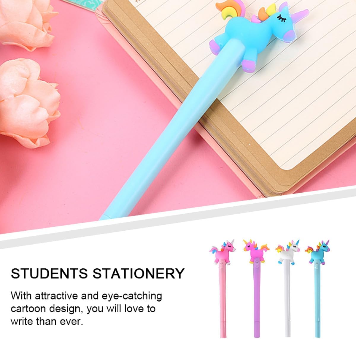 Stylos à Bille Lumineux Colorés - Lot de 4 – Image 3