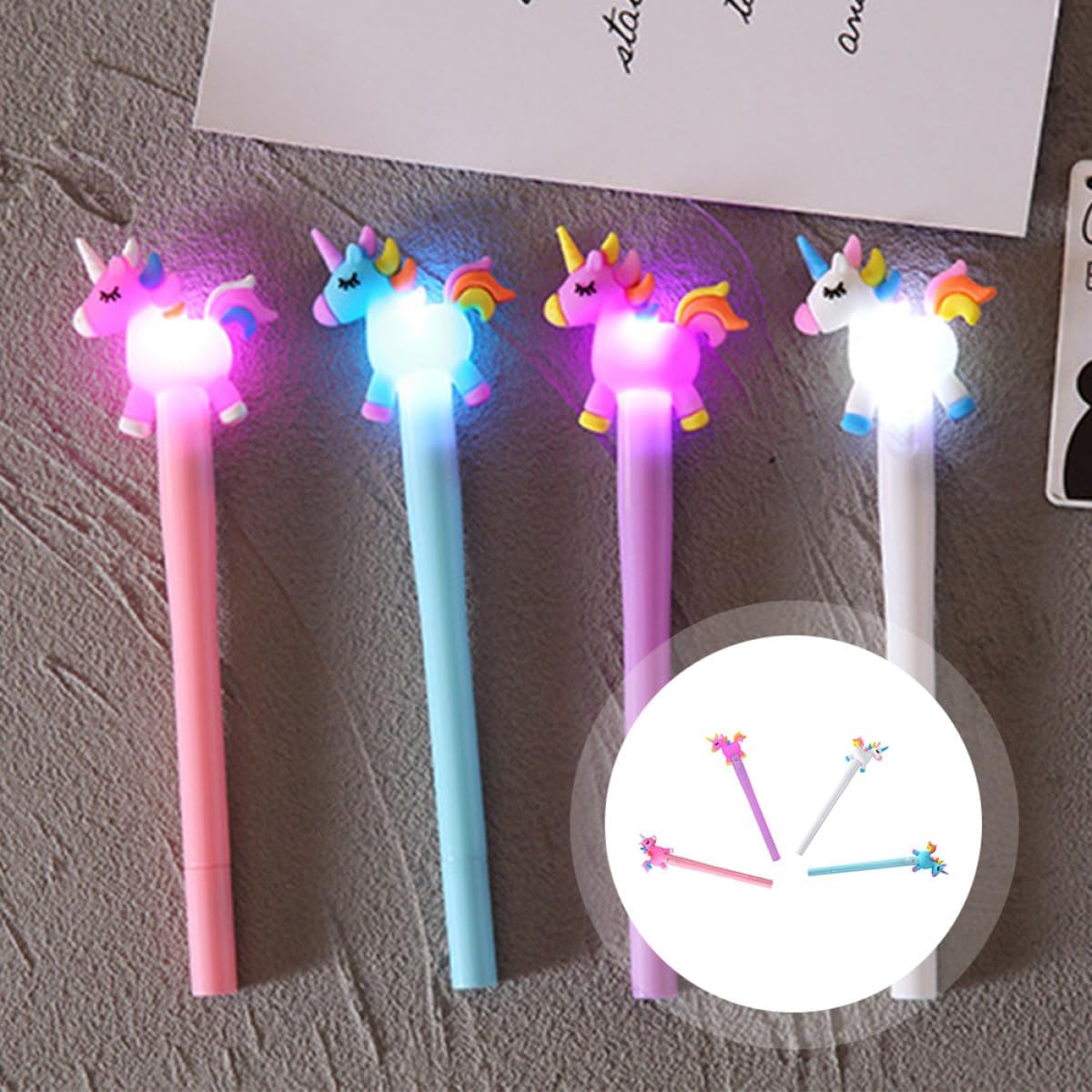 Stylos à Bille Lumineux Colorés - Lot de 4 – Image 5