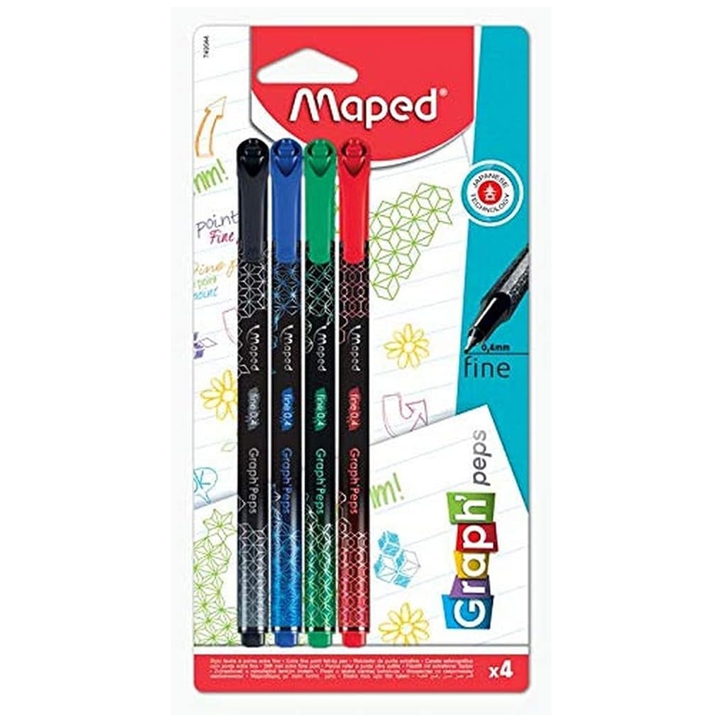 4 Feutres Graph'Peps Deco - Pointe Fine
