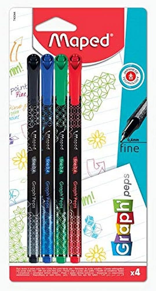 4 Feutres Graph'Peps Deco - Pointe Fine