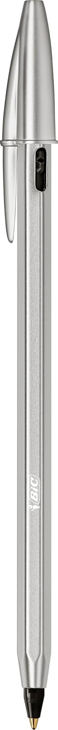 BIC Cristal Re'New - Stylo-Bille Métal Rechargeable - Lot de 2 – Image 2