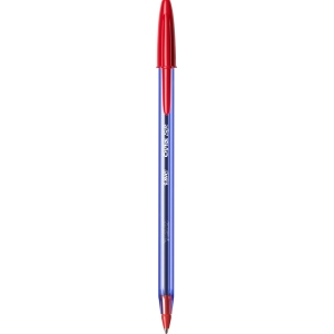 Bic cristal soft stylos bille moyenne 12 mm box 50 rouge
