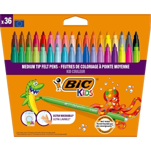 BIC Kids - Feutres Lavables Assortis 36 Couleurs