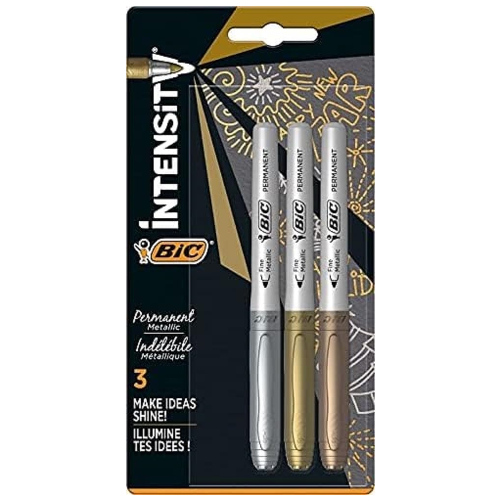 BIC Marqueurs Métalliques Assortis X5 - Pack de 3