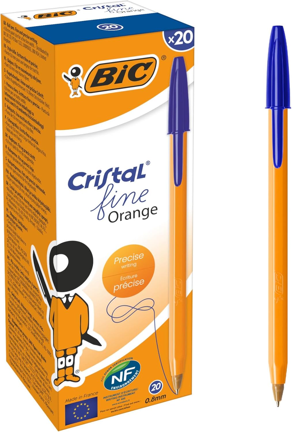 BIC Orange Original - Stylos-Bille Pointe Fine, 20 pièces