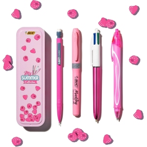 BIC Pink Box : Stylo Gel, Porte-Mines & 4 Couleurs