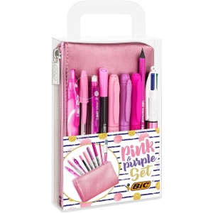 BIC Set de Fête Rose et Violet – 8 Accessoires Écoles