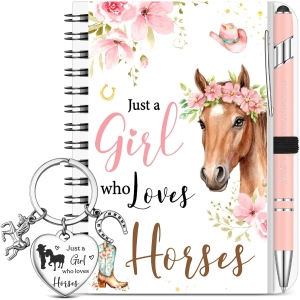 Cadeaux Chevaux : Journal, Stylo, Porte-Clés