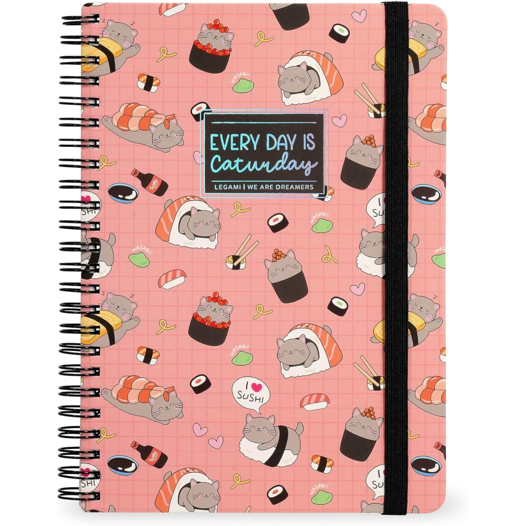 Cahier Spirales Sushi Cat A4 160 pages