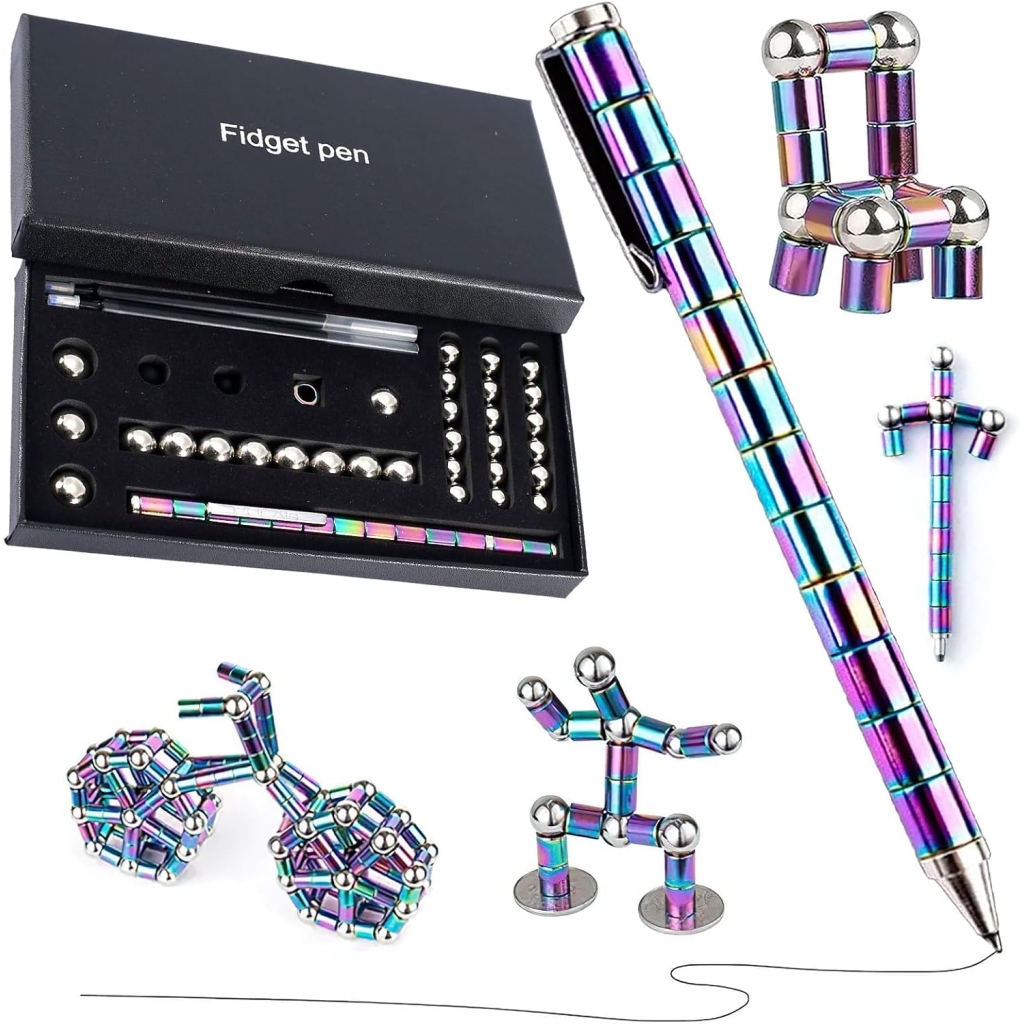 Cimvidi Stylo à Bille Magnétique Multicolore