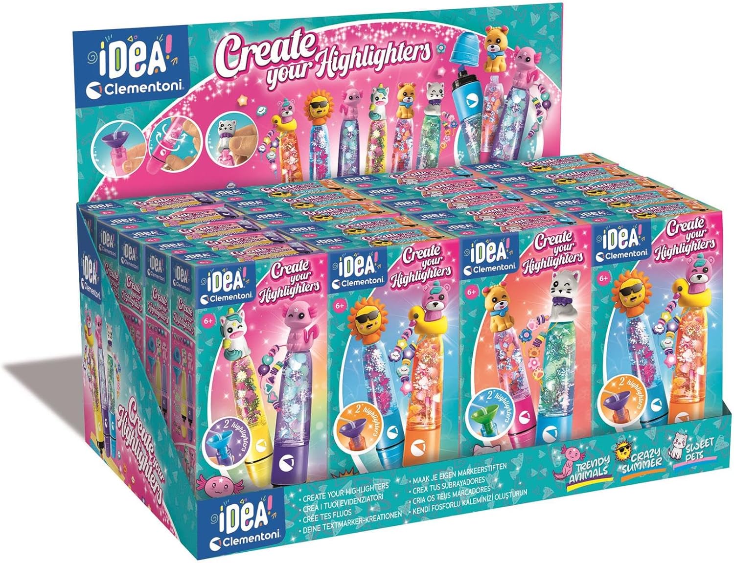 Clementoni - Lot de 24 Surligneurs Pratiques