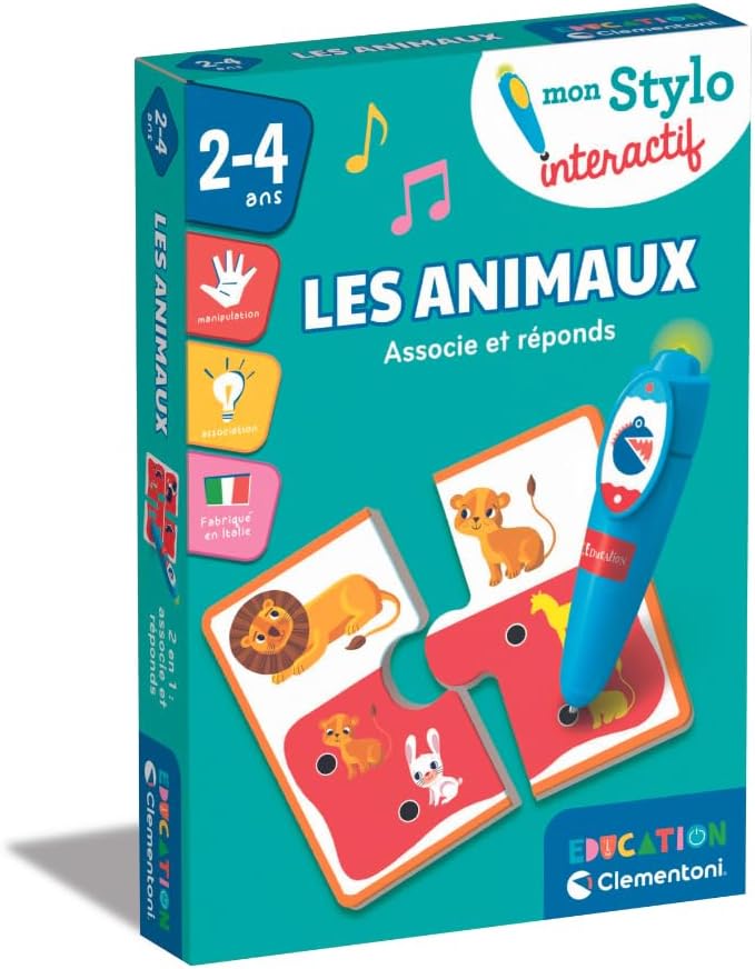 Clementoni | Mon Stylo Interactif Animaux 2+