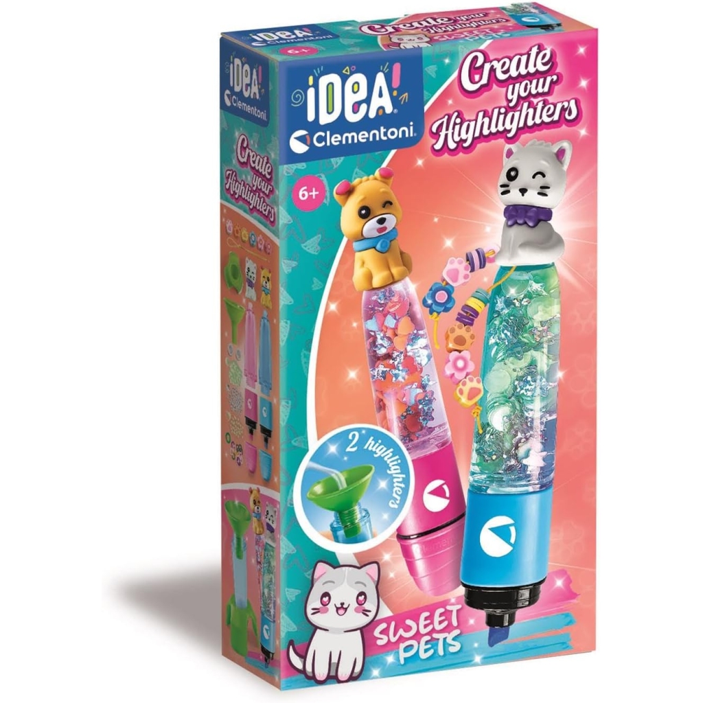 Clementoni Sweet Pets : Kit Surligneurs Créatifs
