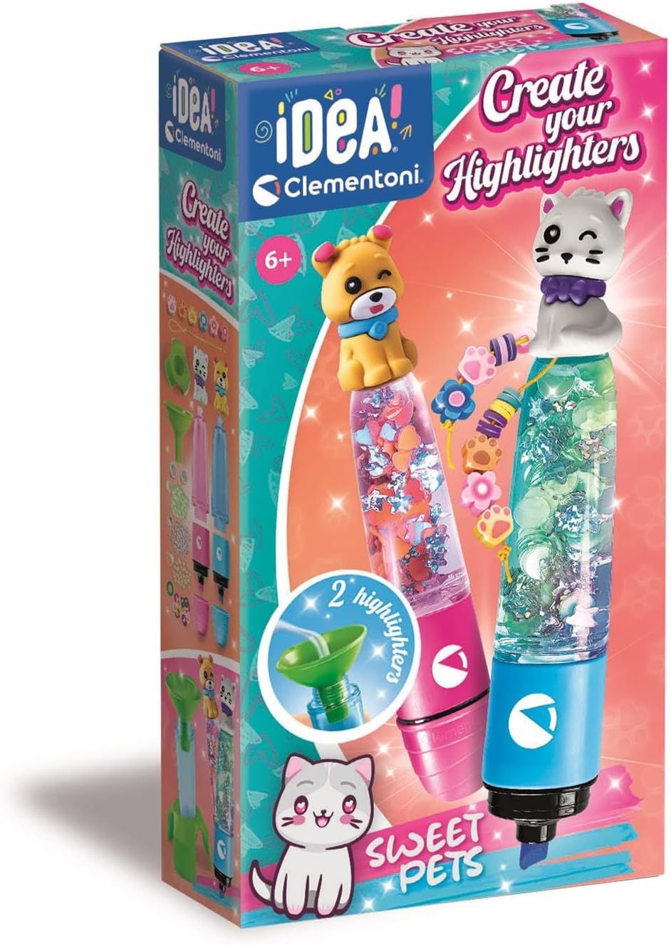 Clementoni Sweet Pets : Kit Surligneurs Créatifs