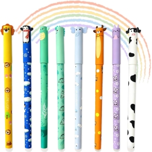 Coffret 8 Stylos Effaçables Animaux 0.5mm