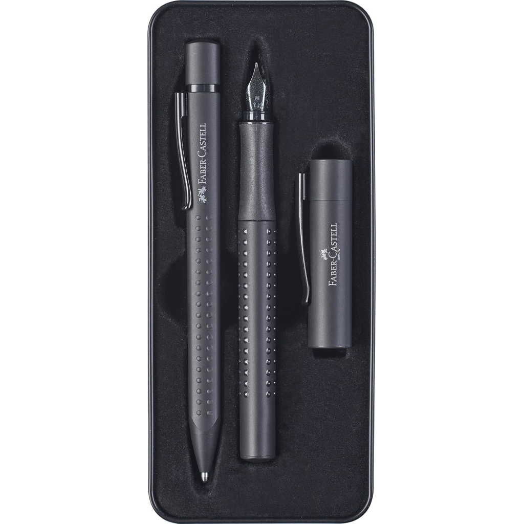 Coffret Cadeau 2 Stylos Faber-Castell Grip All Black