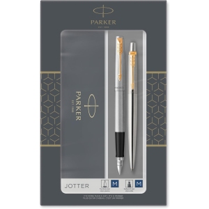 Coffret Cadeau Parker Jotter Duo Stylo Inox Or