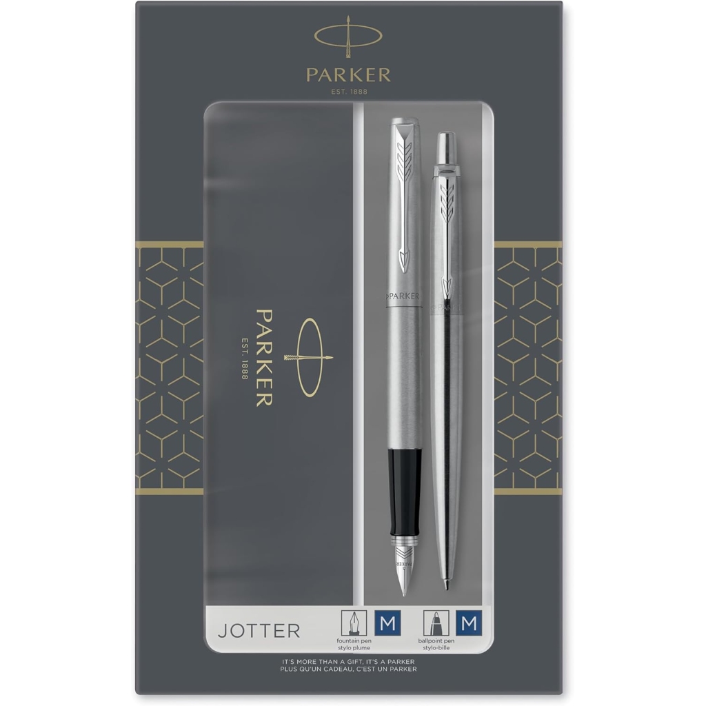 Coffret Cadeau Stylo Parker Jotter Duo Stylos Inox