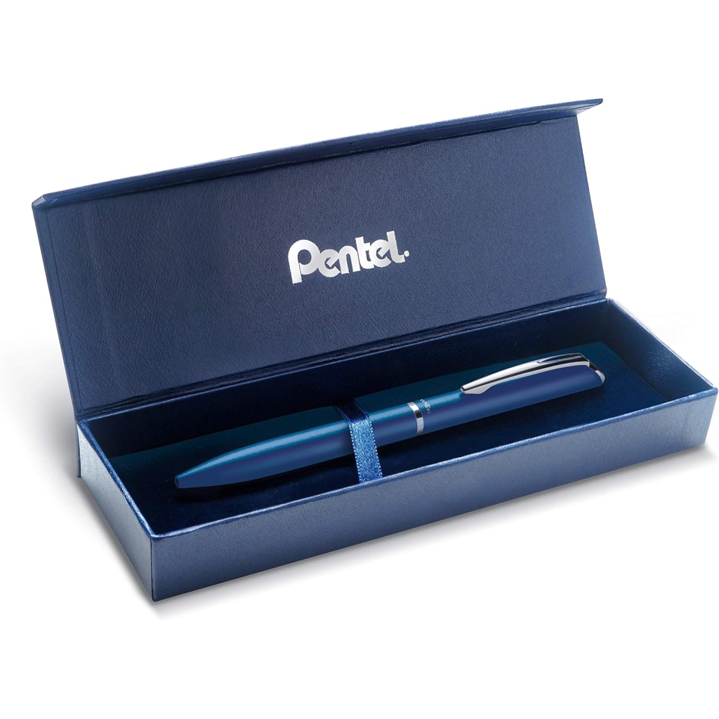 Coffret Cadeau Stylo Gel Pentel EnerGel 0,7 mm - Bleu Nuit