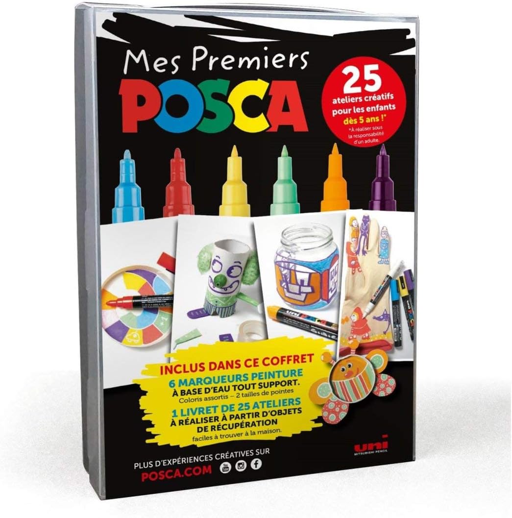 Coffret POSCA : 6 Marqueurs Peinture Écologiques