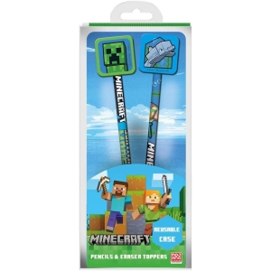 Crayons Minecraft avec Décorations – Lot de 2