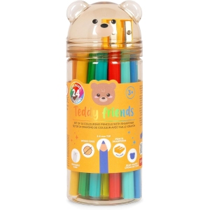 Crayons de Couleur Teddy Friends - Lot de 24