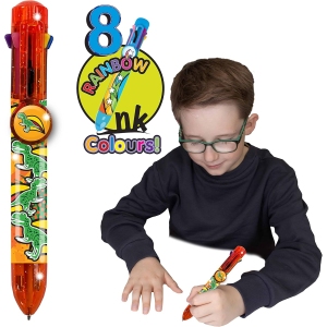 Deluxbase T-Rex : Stylo Multicouleur 8 en 1