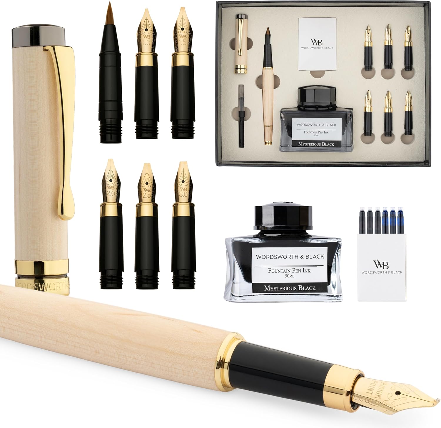 Ensemble Calligraphie Luxe en Bambou