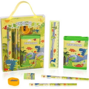 Ensemble Papeterie Dinosaure 6 pcs pour Enfants
