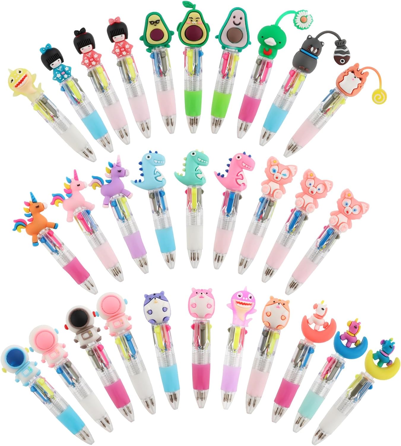 Ensemble de 30 Stylos à Bille Kawaii