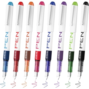Ensemble de 8 Stylos Plume Jetables Colorés