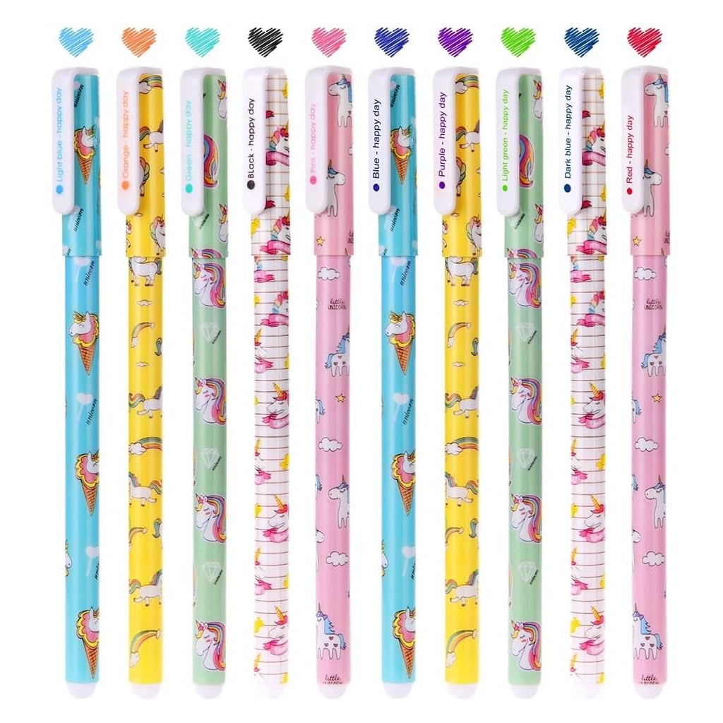 Ensemble de Stylos Licorne Gel - 10pcs