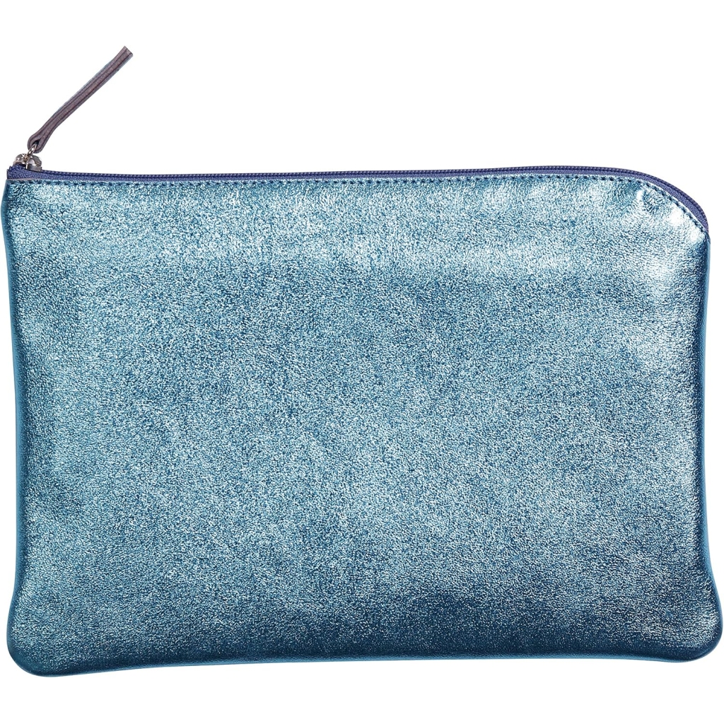 Etui Universel en Cuir Turquoise 23x16 cm