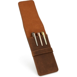 Étui à Stylo en Cuir Luxe Antiq