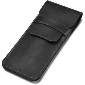 Étui à stylo en cuir noir - Taille L