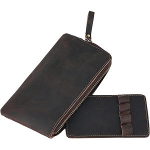 Étui en Cuir PU pour Stylo-Plume Café