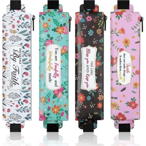 Étuis à Stylos MoKo - 4 Pièces Multicolores en Cuir PU