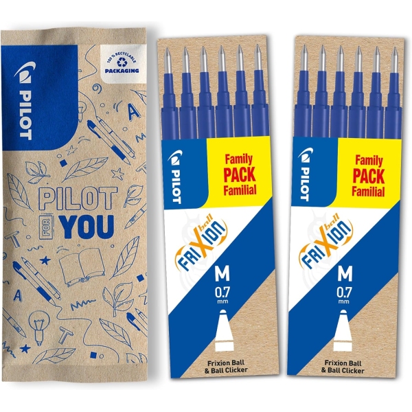 Étuis de recharges Pilot FriXion bleues