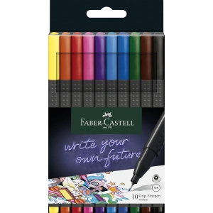 Faber-Castell Feutres Fins Grip – 10 pièces