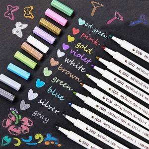 Feutres Métalliques Pailletés - 10 Couleurs