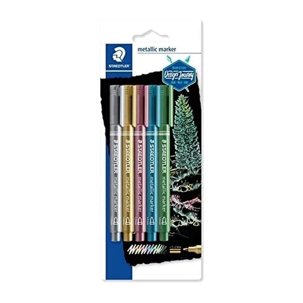 Feutres Métalliques Staedtler - 5 Couleurs