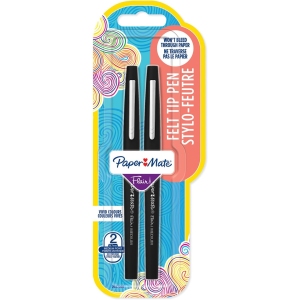Feutres de Coloriage Paper Mate Flair - Noir, 2 Pièces