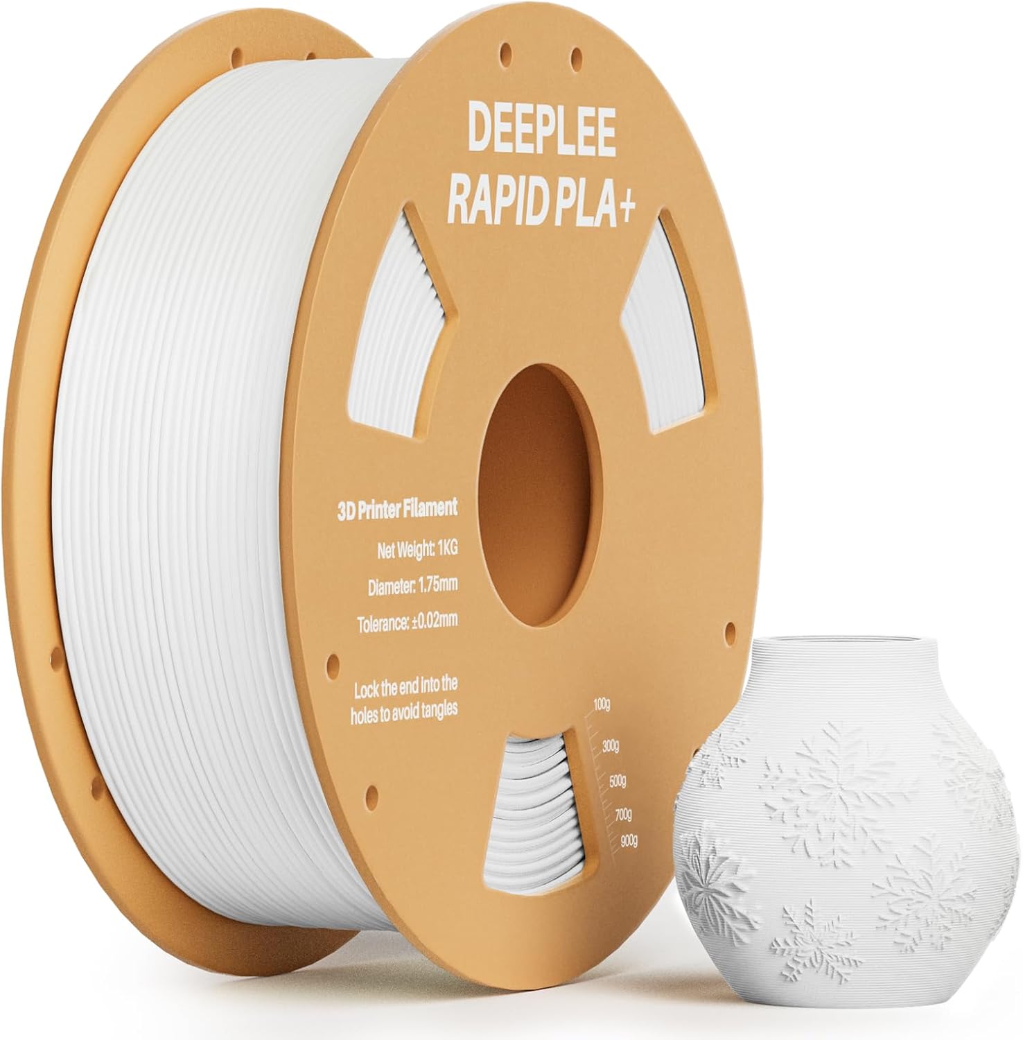 Filament PLA+ Rapide Blanc 1kg pour Imprimantes 3D