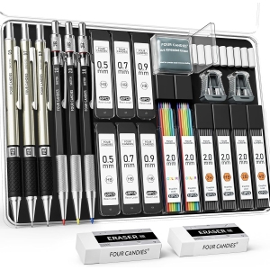 <p><strong>Jeu de 25 Crayons Mécaniques Colorés 0,5 à 0,9 mm</strong></p>