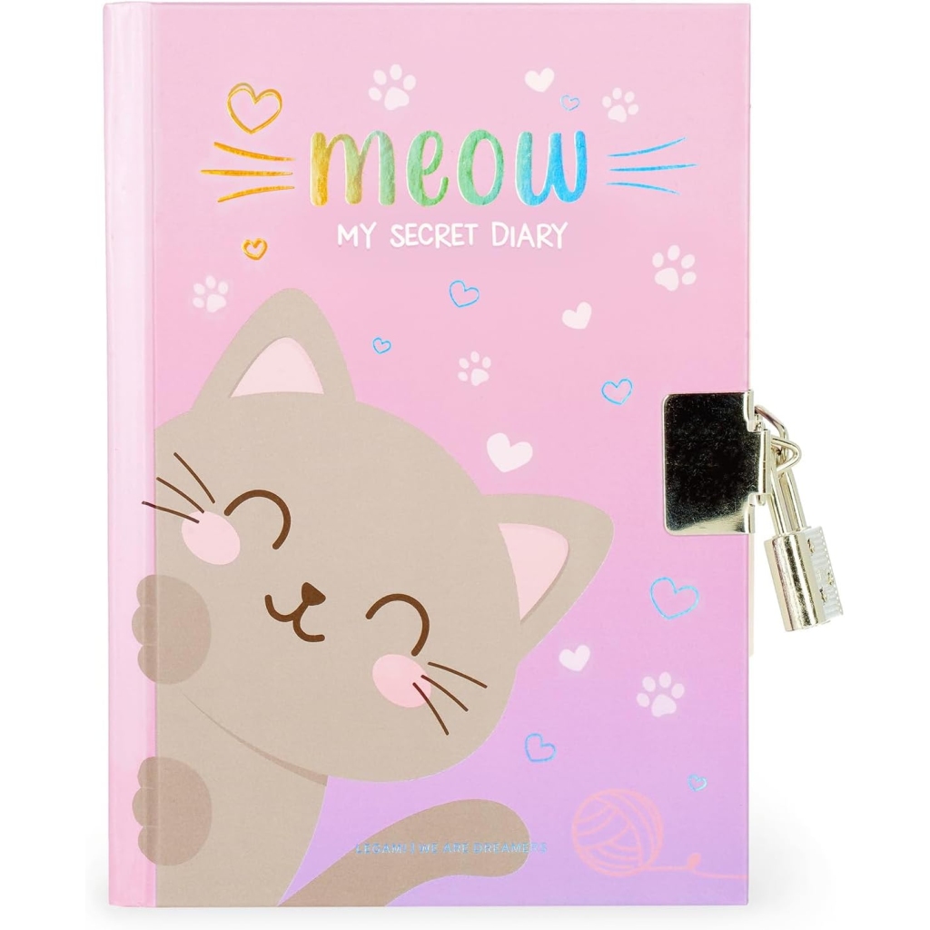 Journal Secret Kitty avec Serrure et Marque-Page 11x15,5 cm
