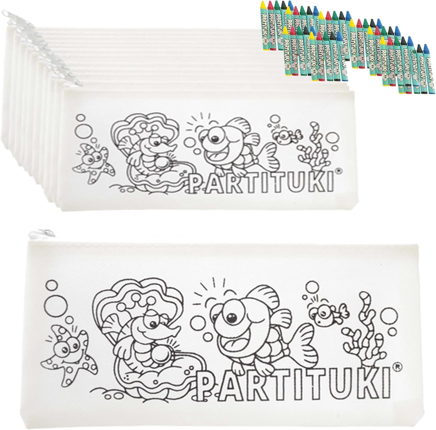 Kit Cadeaux Anniversaire : 15 Trousses à Colorier et Crayons