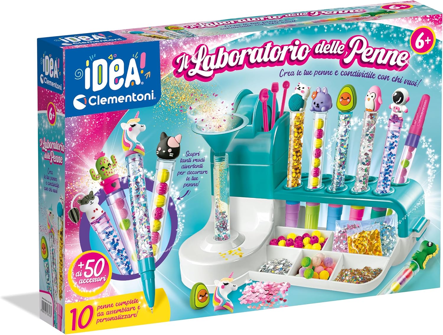 Kit Créatif Clementoni : Stylos Colorés à Personnaliser