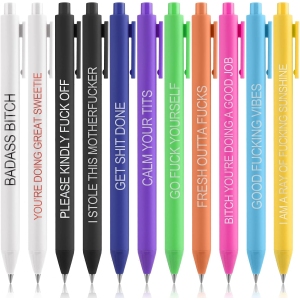 Lot de 11 Stylos à Bille Amusants - Cadeau Bureau